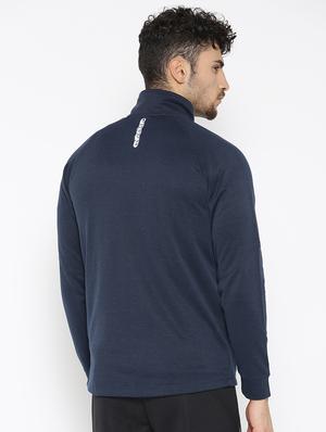 navy blue solid casual jacket - 17665205 - Standard Image - 3