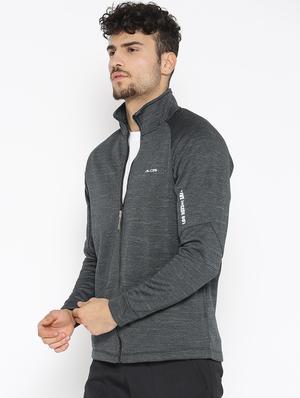 grey solid casual jacket - 17665206 - Standard Image - 2