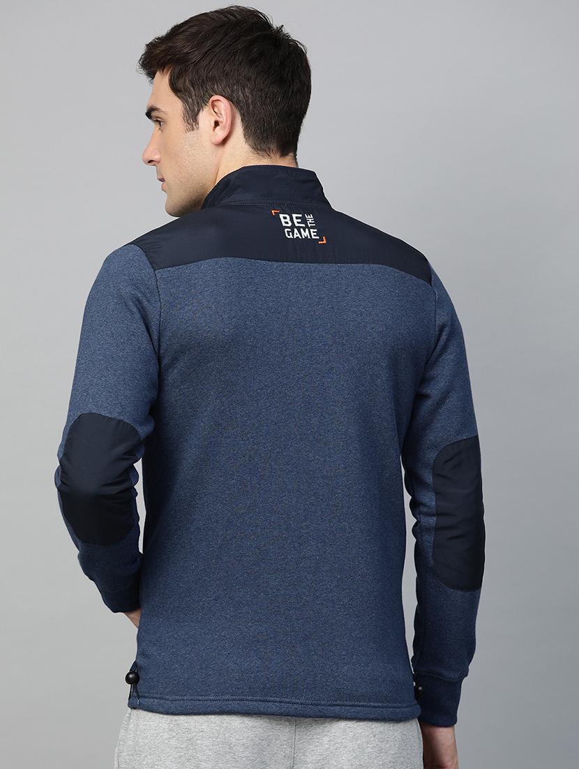 navy blue solid casual jacket - 17665209 - Zoom Image - 3