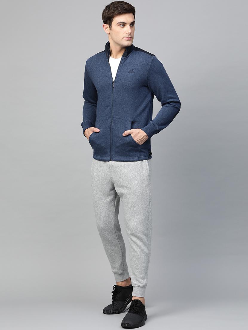 navy blue solid casual jacket - 17665209 - Zoom Image - 4