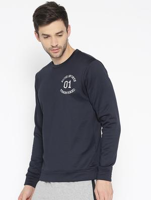 navy blue printed sweatshirt - 17665220 - Standard Image - 2