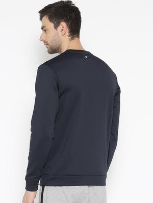 navy blue printed sweatshirt - 17665220 - Standard Image - 3