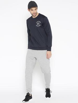 navy blue printed sweatshirt - 17665220 - Standard Image - 4