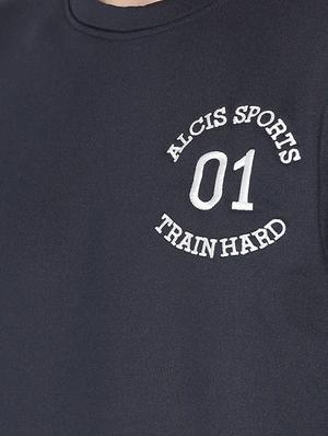 navy blue printed sweatshirt - 17665220 - Standard Image - 5