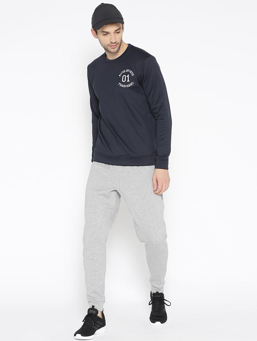navy blue printed sweatshirt - 17665220 - Zoom Image - 4