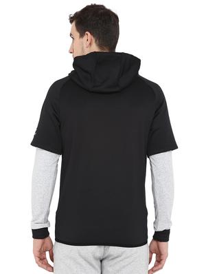 black color block cut & sew sweatshirt - 17665224 - Standard Image - 3