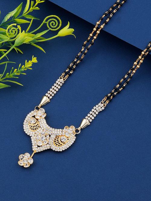 gold beads mangalsutra - 17665276 - Standard Image - 1