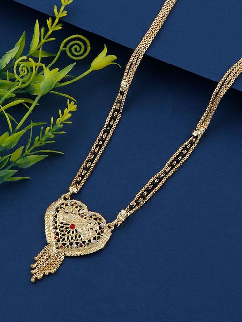 gold beads mangalsutra - 17665280 - Standard Image - 1