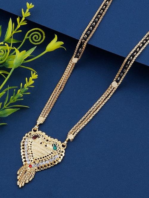 gold beads mangalsutra - 17665281 - Standard Image - 1