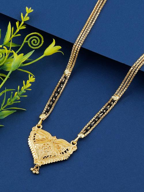 gold beads mangalsutra - 17665282 - Standard Image - 1