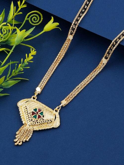 gold beads mangalsutra - 17665286 - Standard Image - 1