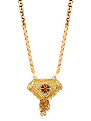 gold beads mangalsutra - 17665286 - Standard Image - 3