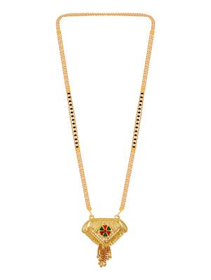 gold beads mangalsutra - 17665286 - Standard Image - 4