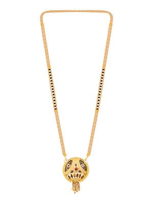 gold beads mangalsutra - 17665287 - Standard Image - 4