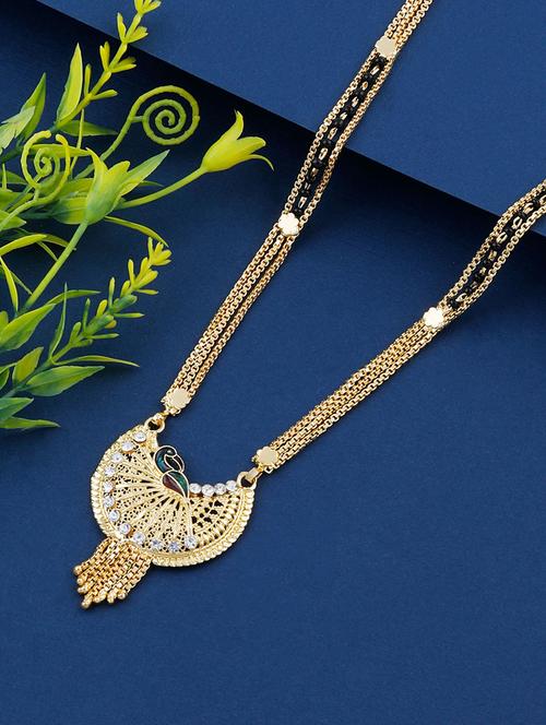 gold beads mangalsutra - 17665289 - Standard Image - 1