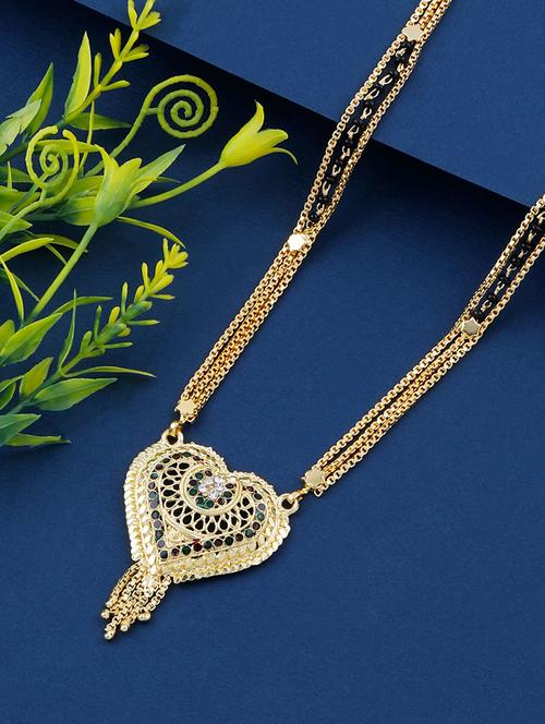 gold beads mangalsutra - 17665290 - Standard Image - 1