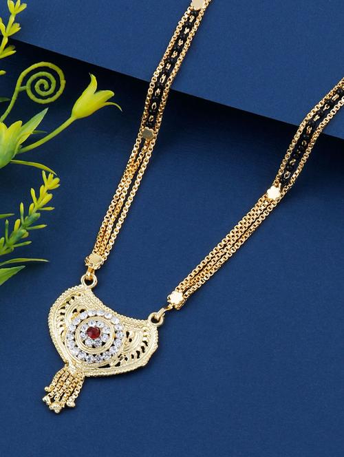 gold beads mangalsutra - 17665291 - Standard Image - 1