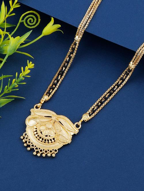 gold beads mangalsutra - 17665292 - Standard Image - 1