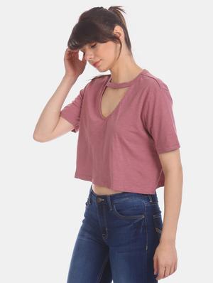 pink cotton regular tee - 17665309 - Standard Image - 3