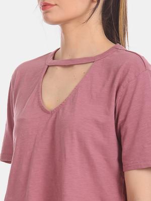 pink cotton regular tee - 17665309 - Standard Image - 6