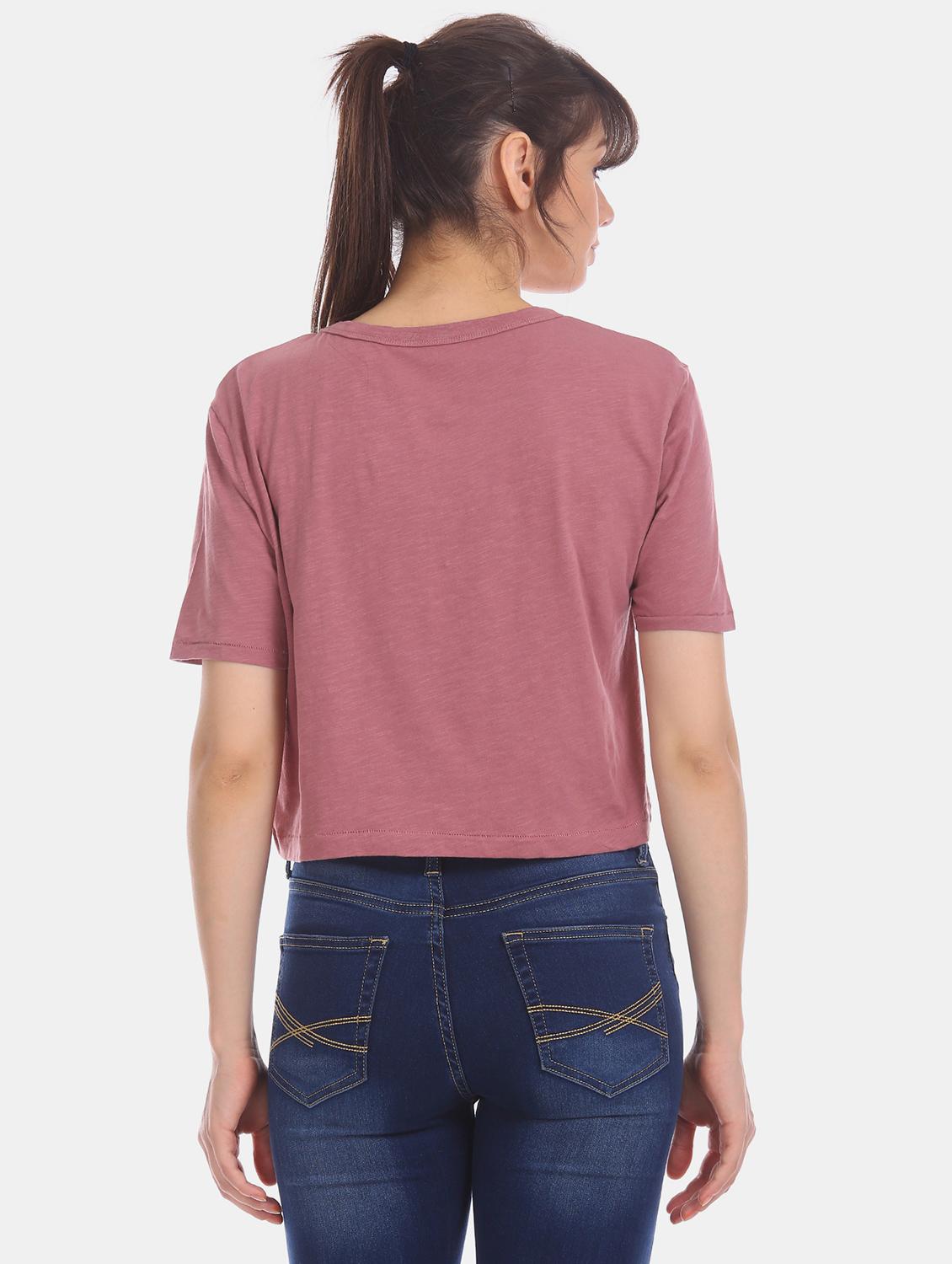 pink cotton regular tee - 17665309 - Zoom Image - 4