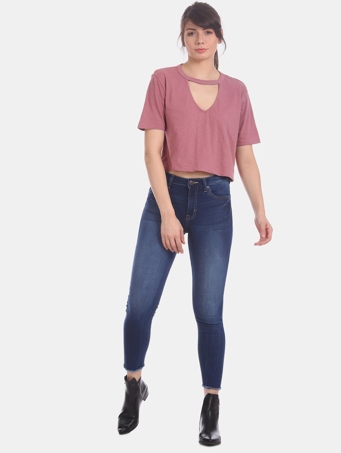 pink cotton regular tee - 17665309 - Zoom Image - 5