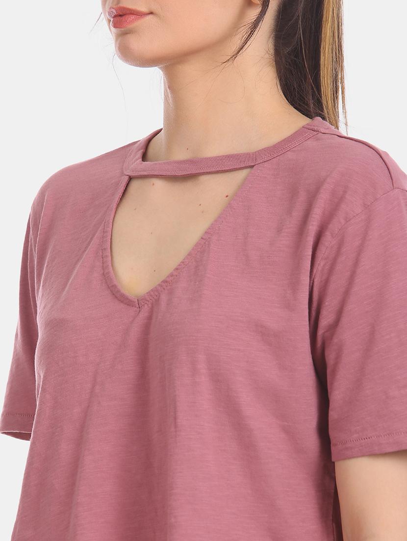pink cotton regular tee - 17665309 - Zoom Image - 6