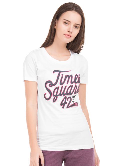 round neck printed tee - 17665318 - Standard Image - 1