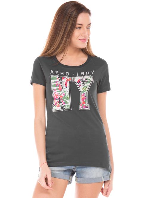 round neck printed tee - 17665322 - Standard Image - 1