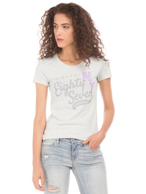 round neck printed tee - 17665331 - Standard Image - 1