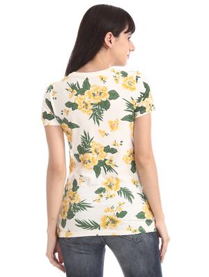 white cotton regular tee - 17665355 - Standard Image - 4