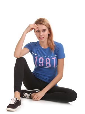 blue cotton regular tee - 17665359 - Standard Image - 4