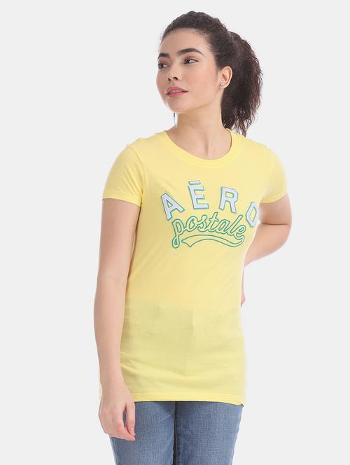 yellow cotton regular tee - 17665363 - Standard Image - 1