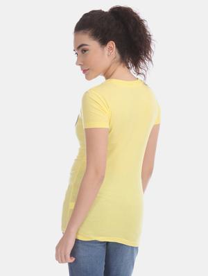 yellow cotton regular tee - 17665363 - Standard Image - 4
