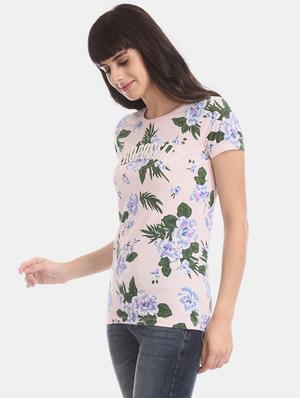 pink cotton regular tee - 17665364 - Standard Image - 2