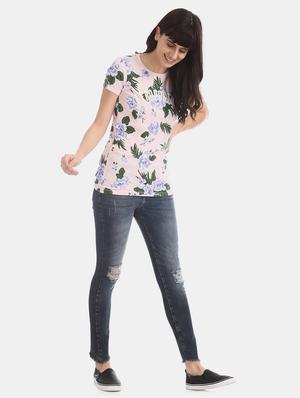 pink cotton regular tee - 17665364 - Standard Image - 5
