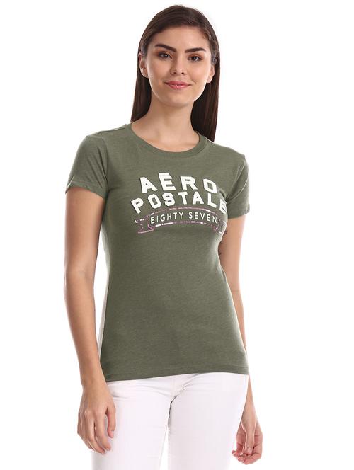 green cotton regular tee - 17665365 - Standard Image - 1