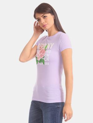 purple cotton regular tee - 17665375 - Standard Image - 2