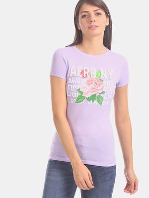purple cotton regular tee - 17665375 - Standard Image - 3