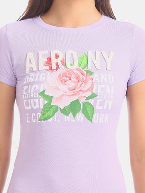 purple cotton regular tee - 17665375 - Standard Image - 6