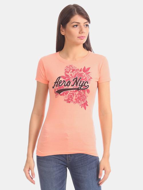 orange cotton regular tee - 17665376 - Standard Image - 1
