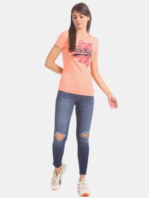 orange cotton regular tee - 17665376 - Standard Image - 5