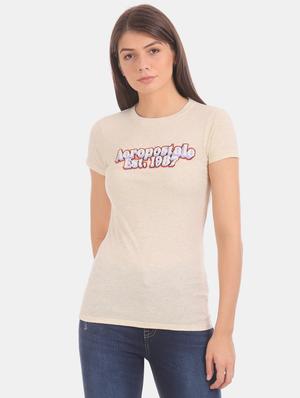 beige cotton regular tee - 17665383 - Standard Image - 2