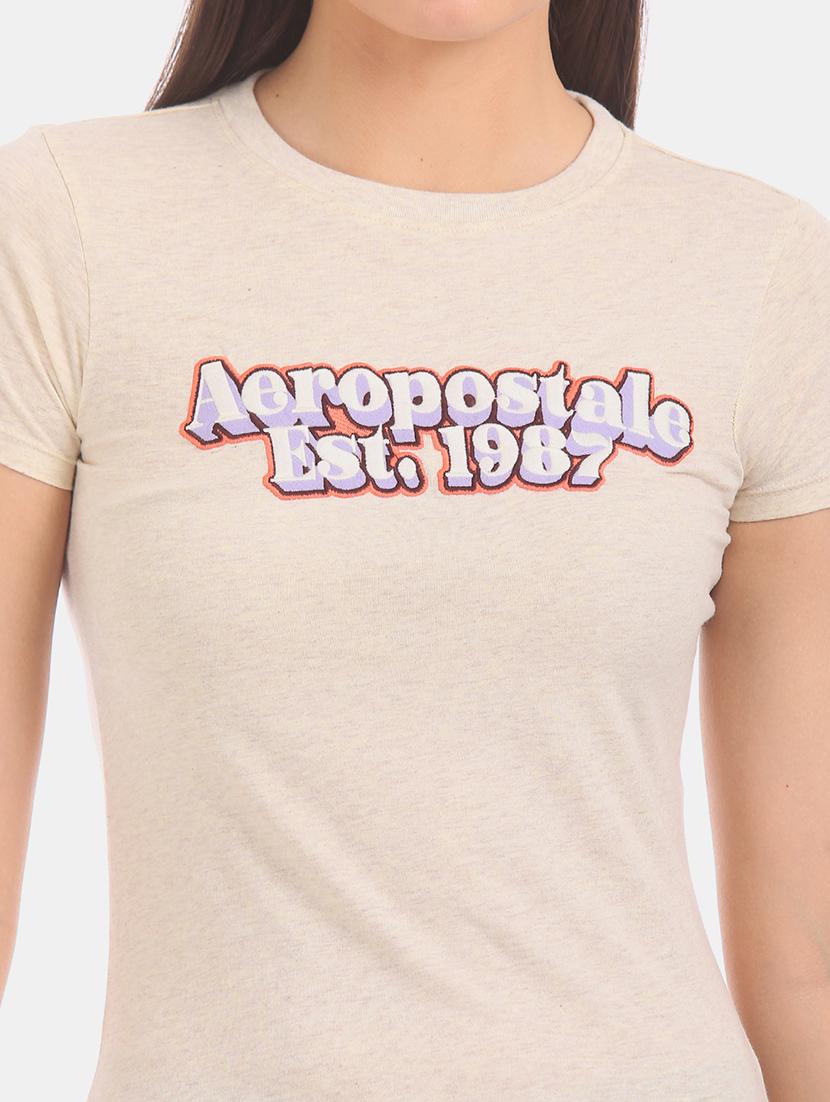 beige cotton regular tee - 17665383 - Zoom Image - 6