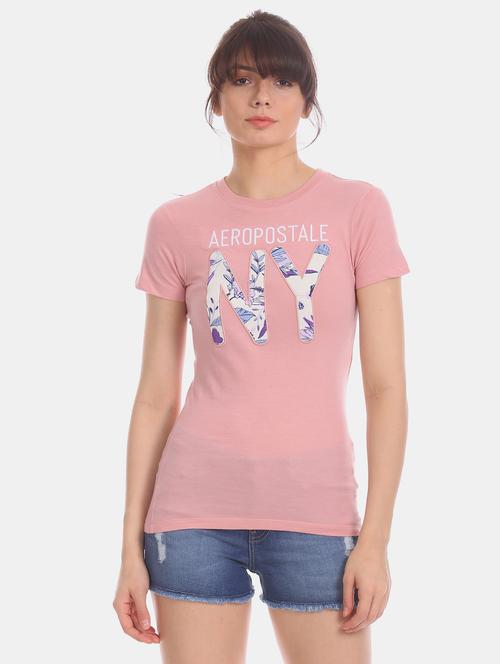 pink cotton regular tee - 17665385 - Standard Image - 1