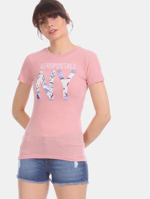 pink cotton regular tee - 17665385 - Standard Image - 3