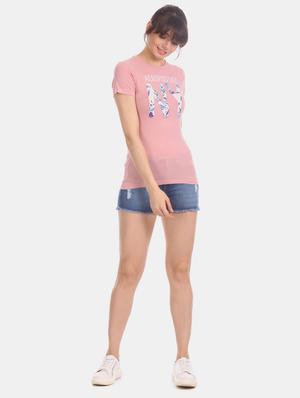 pink cotton regular tee - 17665385 - Standard Image - 5