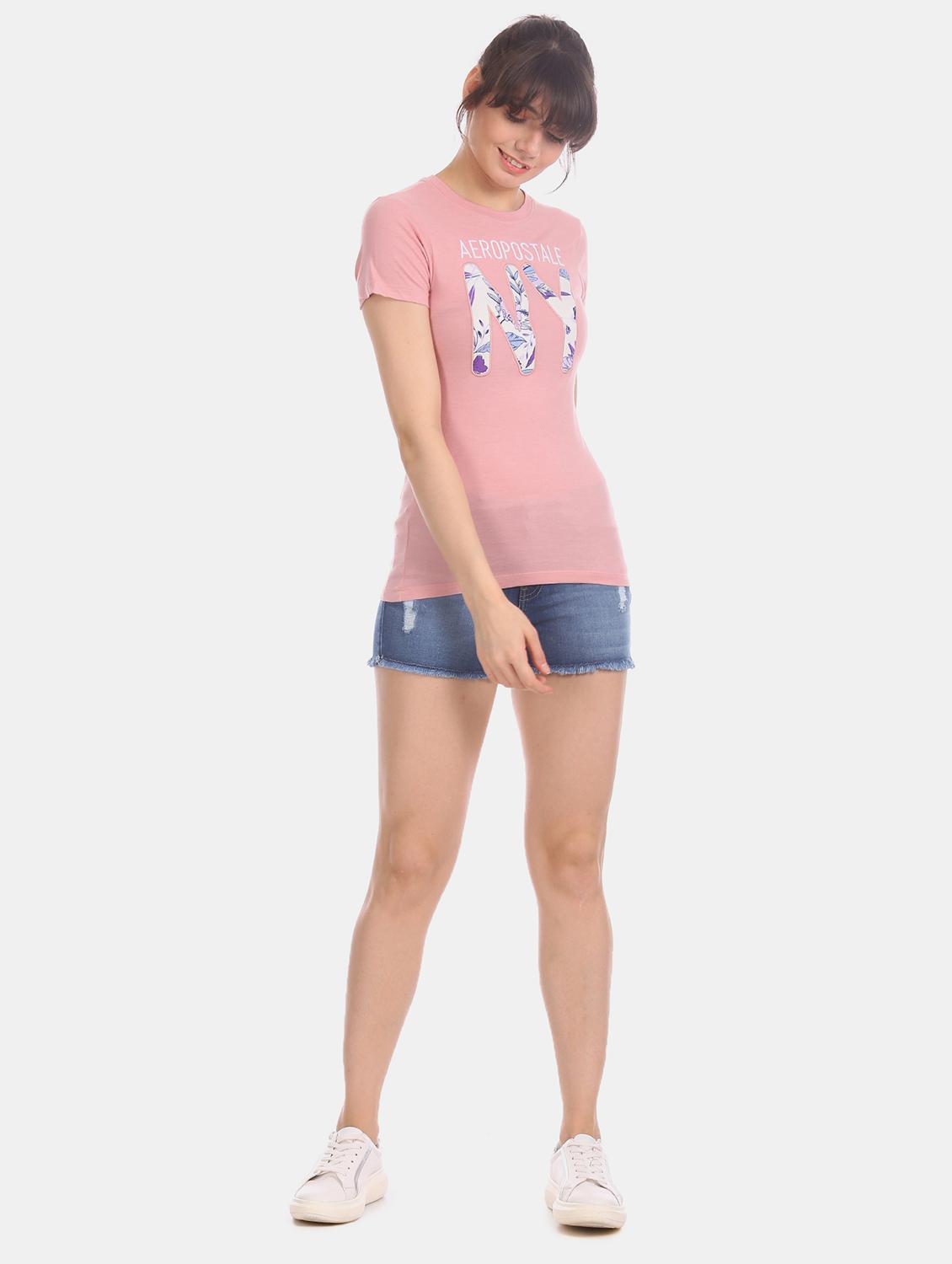 pink cotton regular tee - 17665385 - Zoom Image - 5