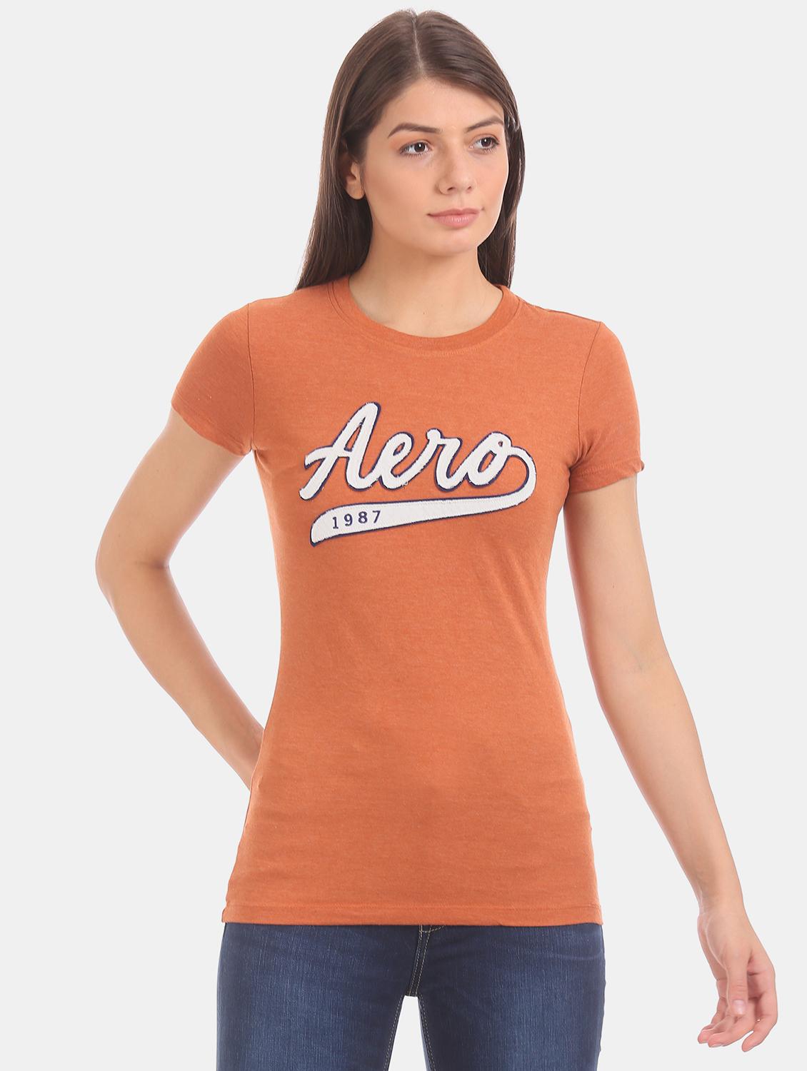 brown cotton regular tee - 17665390 - Zoom Image - 1