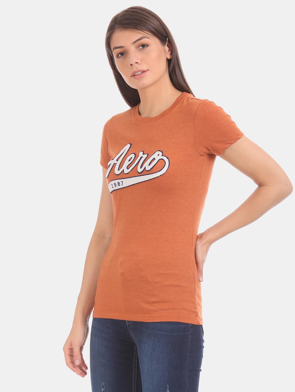 brown cotton regular tee - 17665390 - Zoom Image - 3